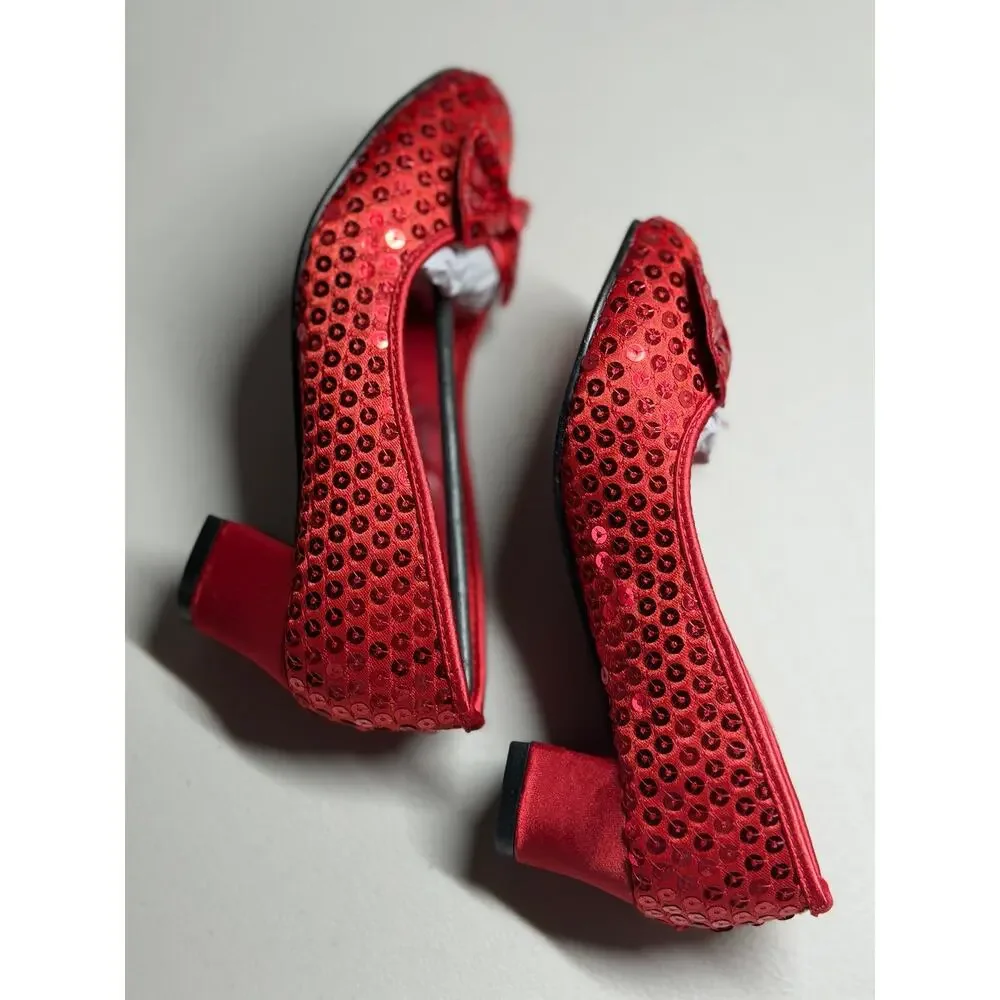 NEW! 11/12 Dorothy Red Sequin Girls' Shoes